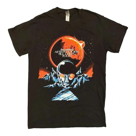 the weeknd after hours till dawn tour 2022 classic black graphics t-shirt - Picture 1 of 6